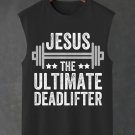 Men's Jesus The Ultimate Deadlifter Art Print Tank Top