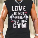 Men's Love Is Not Real Go To Gym Art Print Tank Top