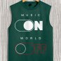 Men's Music On World Off Print Tank Top