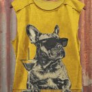 Men's Sunglasses Bulldog Drinking Art Print Tank Top