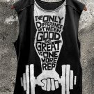 Men's The Only Difference Between Good And Great Is One More Rep Art Printed Tank Top