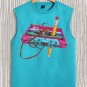 Men's Vintage Rewinding Cassette Tape With Pencil Print Tank Top