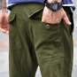 Men's Casual Plain Slant Pockets Straight Leg Pants