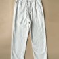 Men's Casual Solid Slant Pocket Elastic Waist Drawstring Straight-Leg Cotton Pants