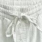 Men's Casual Solid Slant Pocket Elastic Waist Drawstring Straight-Leg Cotton Pants