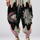 Men's Strange Flytrap Eye And Flower Eye Vintage Art Print Loose Drawstring Waist Sweatpants