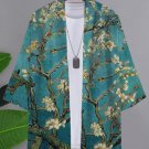 Men's Floral Blossom Van Gogh Art Print Casual Kimono Cardigan