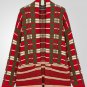 Men's Plaid Print Open Front Mid-Length Knit Cardigan