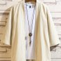 Men's Retro Pattern Patchwork Loose Cotton And Linen Cardigan