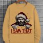 Men's Christmas Jesus I Saw That Art Print Casual Sweatshirt