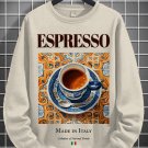 Men's Espresso Art Print Casual Sweatshirt