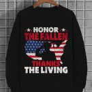 Men's Honor The Fallen Thank The Living Veterans Day Graphic Print Casual Sweatshirt