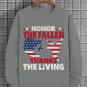 Men's Honor The Fallen Thank The Living Veterans Day Graphic Print Casual Sweatshirt