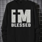 Men's I'm Blessed Cross Print Cotton Casual Sweatshirt