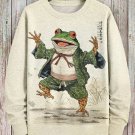 Men's Kimono Frog Funny Art Print Casual Sweatshirt