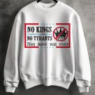 Men's No Kings No Tyrants Sign Board Letter Print Casual Sweatshirt
