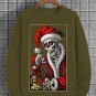 Men's Skull Santa Claus Halloween Graphic Print Casual Sweatshirt