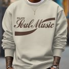 Men's Soul Music Graphic Print Casual Sweatshirt