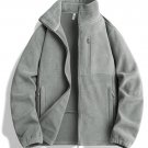 Men's Solid Color Zipper Pocket Outdoor Warm Jacket