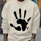 Men's African DNA Palm Print Cotton Casual Sweatshirt