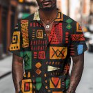 Men's African Tribal Pattern Print Shirt