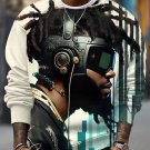 Men's Afro Art Futuristic Cyberpunk Print Casual Sweatshirt