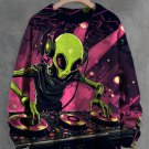 Men's Alien DJ Art Print Knit Sweatshirt