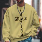 Men's Amazing Grace Print Casual Sweatshirt