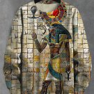 Men's Ancient Egyptian Mosaic Art Print Casual Sweatshirt