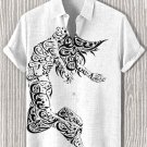Men's Art of Calligraphy Print Casual Shirt