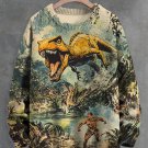Men's Beaver Art Print Knit Sweatshirt