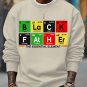 Men's Black Father The Essential Element Print Cotton Casual Sweatshirt
