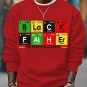 Men's Black Father The Essential Element Print Cotton Casual Sweatshirt
