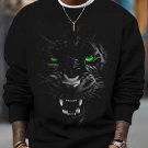 Men's Black Panther Print Casual Sweatshirt