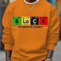 Men's Black The Essential Element Print Cotton Casual Sweatshirt