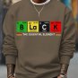 Men's Black The Essential Element Print Cotton Casual Sweatshirt