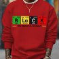 Men's Black The Essential Element Print Cotton Casual Sweatshirt