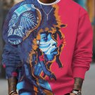 Men's Black Tribal Ethnic Patterns Art Print Casual Sweatshirt