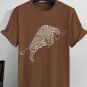 Men's Bull Arabic Calligraphy Graphic Print Cotton Casual T-Shirt
