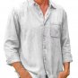 Men's Casual Seam Turndown Collar Long Sleeve Button Shirt