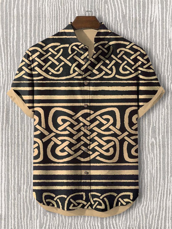Men's Celtic Knot Art Print Casual Shirt