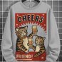 Men's Cheers Friend Art Print Cotton Casual Sweatshirt