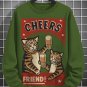 Men's Cheers Friend Art Print Cotton Casual Sweatshirt