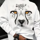 Men's Cheetah Graphic Print Casual Sweatshirt