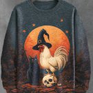 Men's Cock Witch Black Cat Dark Art Print Sweatshirt