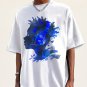 Men's Cool Black Music Hippie Boy Print Cotton Casual T-Shirt
