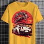 Men's Cool Dragon Car Illustration Print Cotton Casual T-Shirt