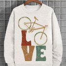 Men's Cycling Lover Print Cotton Casual Sweatshirt