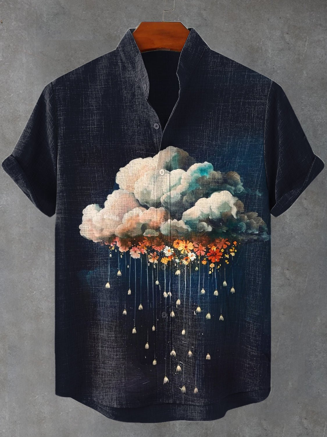 Men's Dark Weird Floating Cloud Art Print Shirt