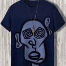 Men's Dazed Face Abstract Art Print Casual T-Shirt
